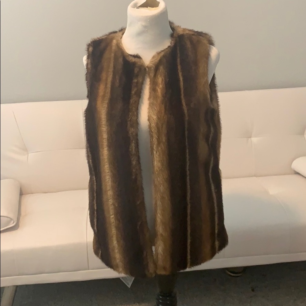 Betsy Johnson fur vest